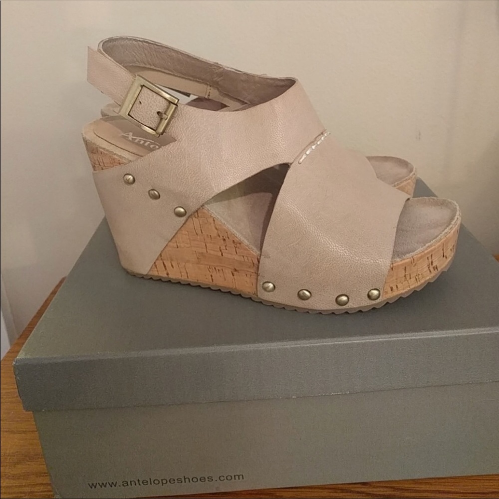 Antelope Cork Wedges